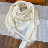 Echarpe Xale Louis Vuitton White