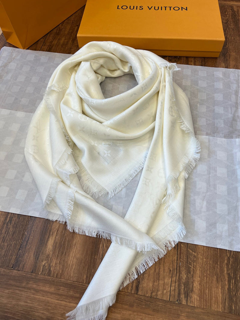 Echarpe Xale Louis Vuitton White