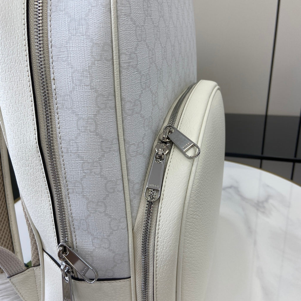 Gucci Medium GG Supreme Backpack White