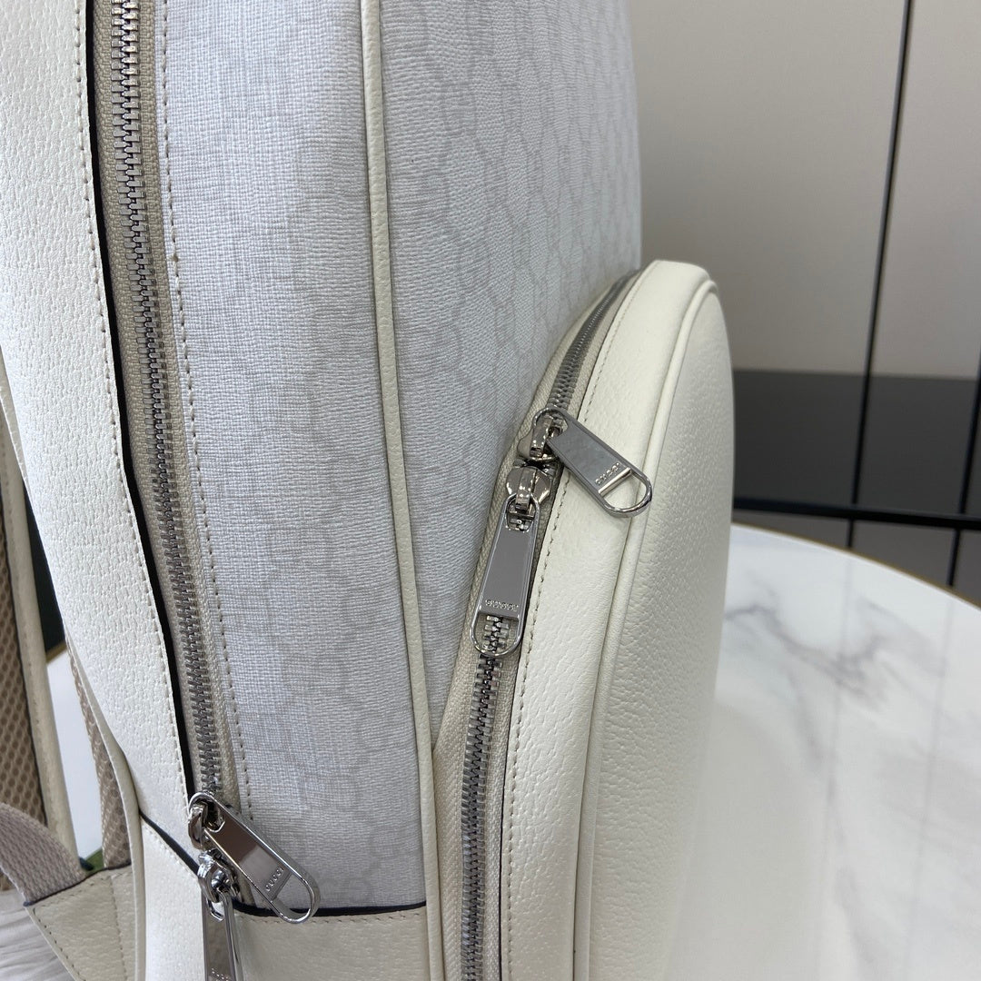 Gucci Medium GG Supreme Backpack White