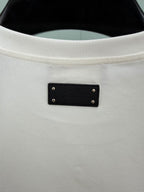 Loro Piana Camiseta de Algodão Com Placa de Logo em Couro