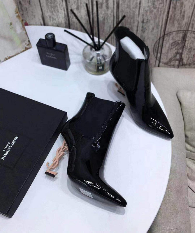 bota de cano curto Saint Laurent pink