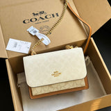 Coach Mini Klare Crossbody Bag Off White Ferragens Douradas