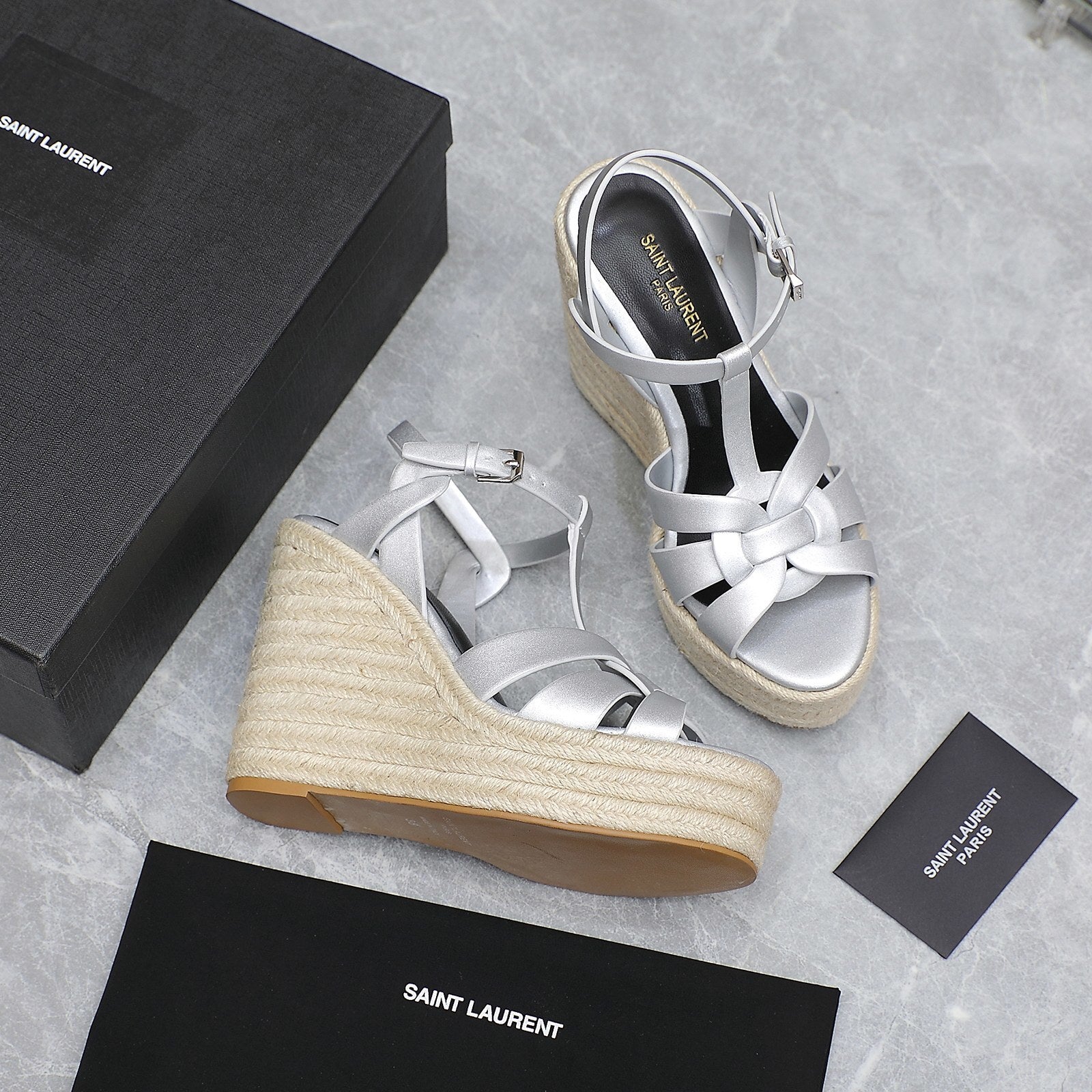 Saint Laurent Espadrille Tribute gray