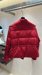 jaqueta puffer Saint Laurent vermelha