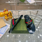 GUCCI Red & Green Kika Thong Sandals ( FEMININO) ( Pronta entrega)