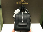Delvaux Cool Box Black Costura Contrastante