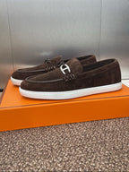 HERMES LOAFER dark brown