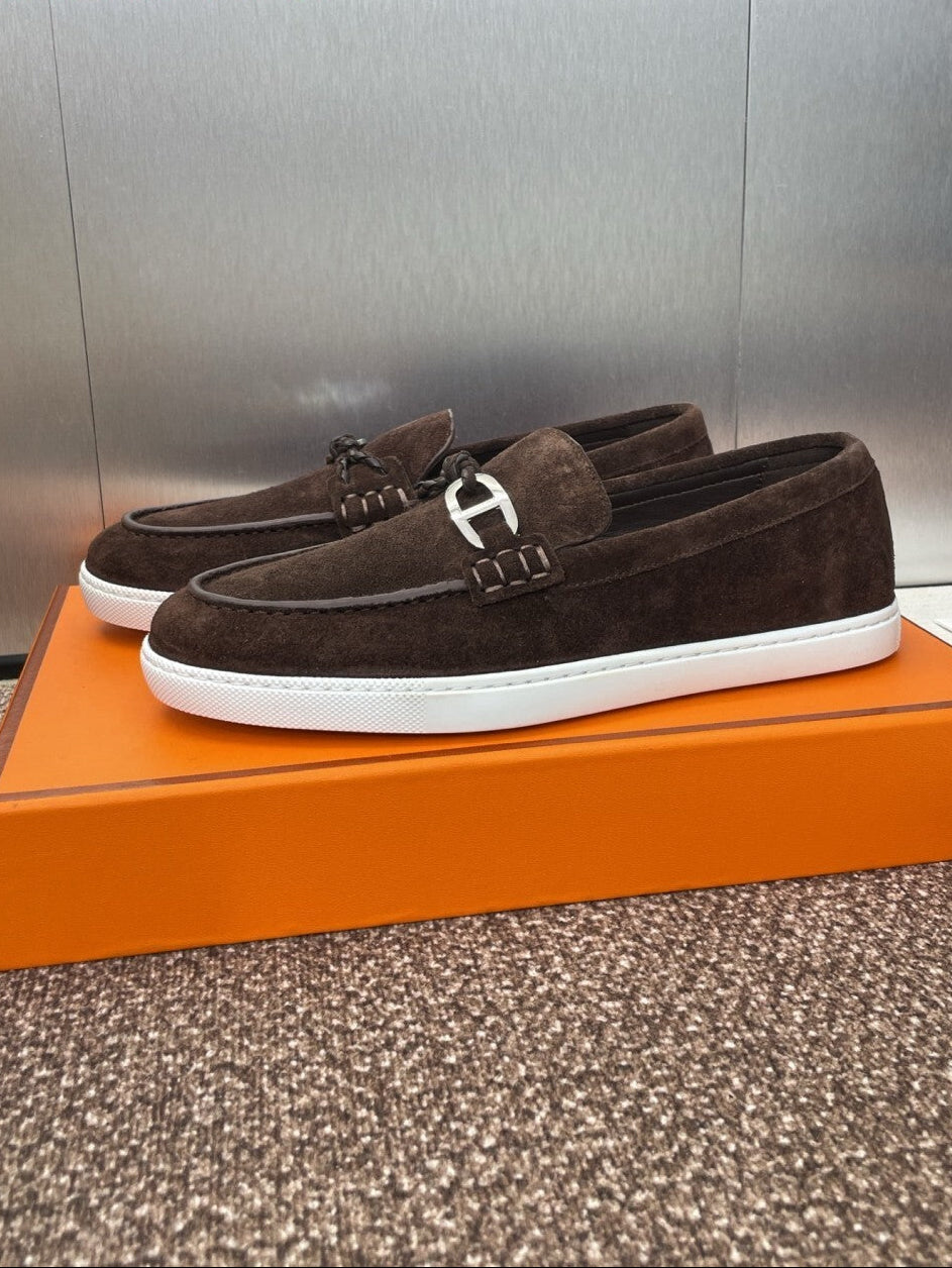 HERMES LOAFER dark brown
