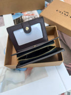 Coach Snap Wallet In Signature Canvas