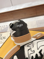 Fendi Match Black leather low-tops.