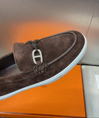 HERMES LOAFER dark brown