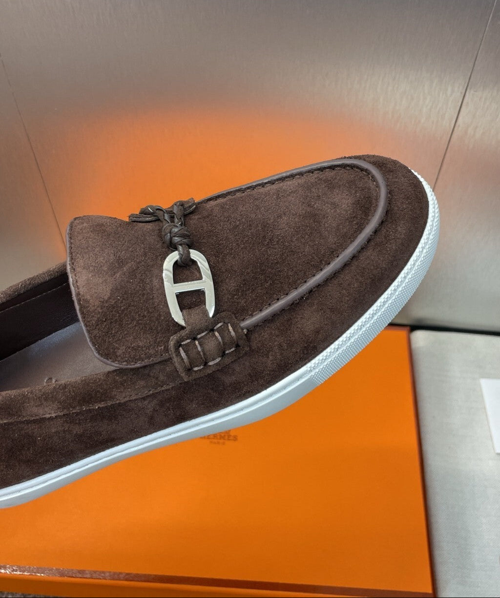 HERMES LOAFER dark brown