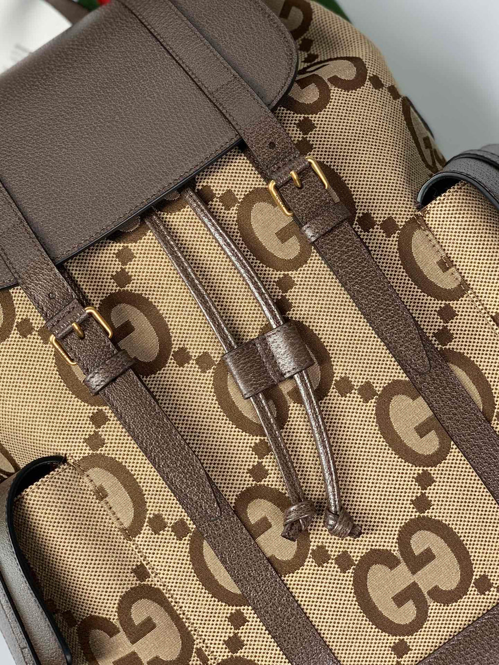 Mochila Gucci GG Jumbo Camel Ebony