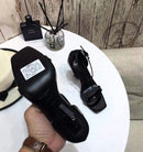 Saint Laurent Opyum Sandal Black and Black