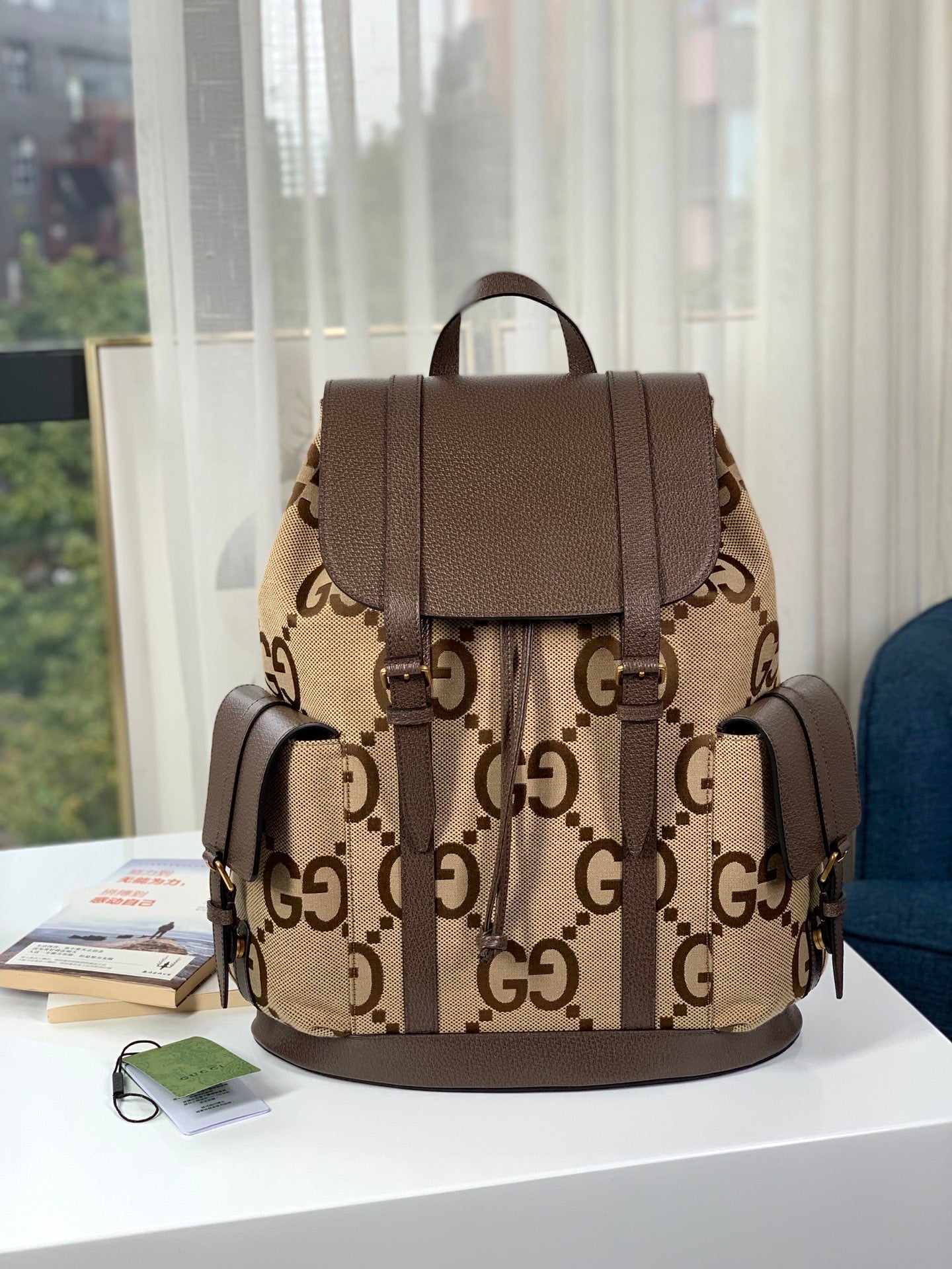 Mochila Gucci GG Jumbo Camel Ebony – Manfrim Store