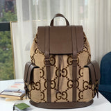 Mochila Gucci GG Jumbo Camel Ebony