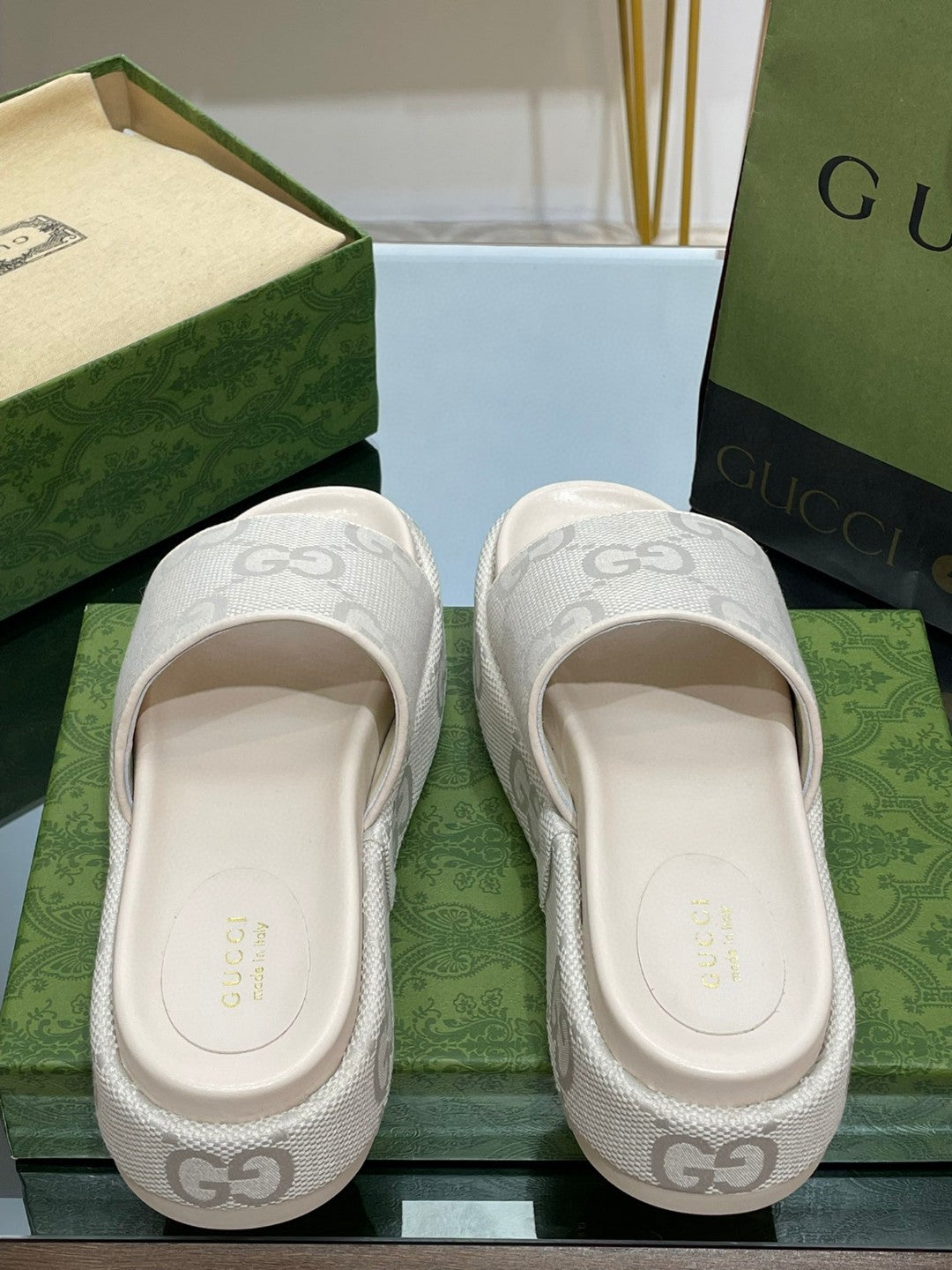 Gucci Angelina Platform Sandal Off-White