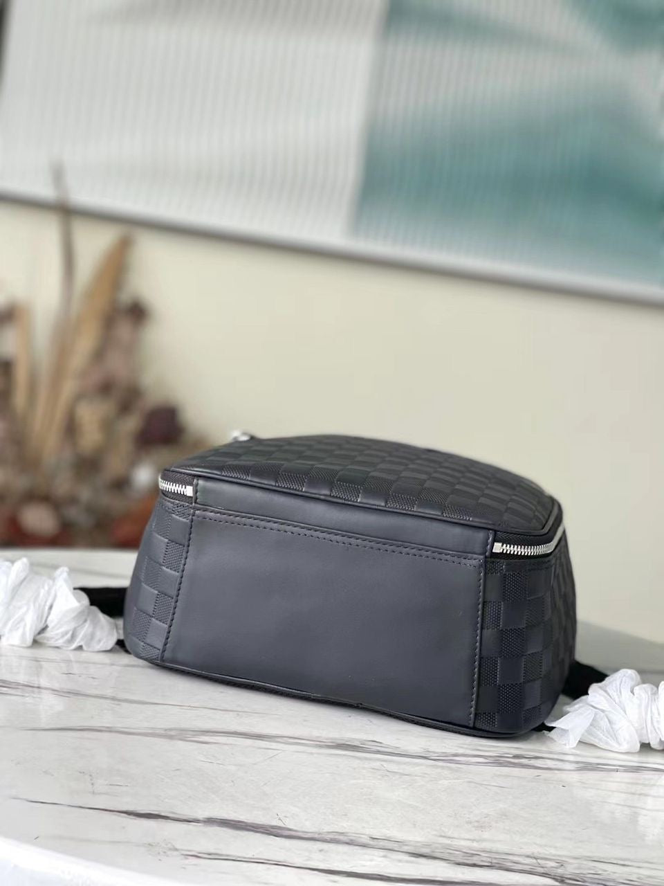 Mochila Lv Michael Damier Leather Black