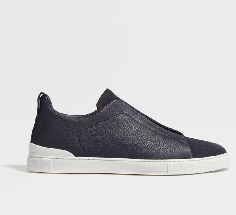 Tênis Zegna Triple Stitch Navy Blue