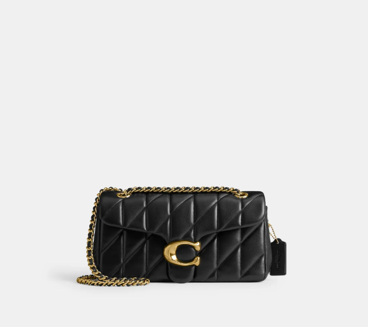 Coach Tabby 26 Matelassê  Black Ferragens Douradas