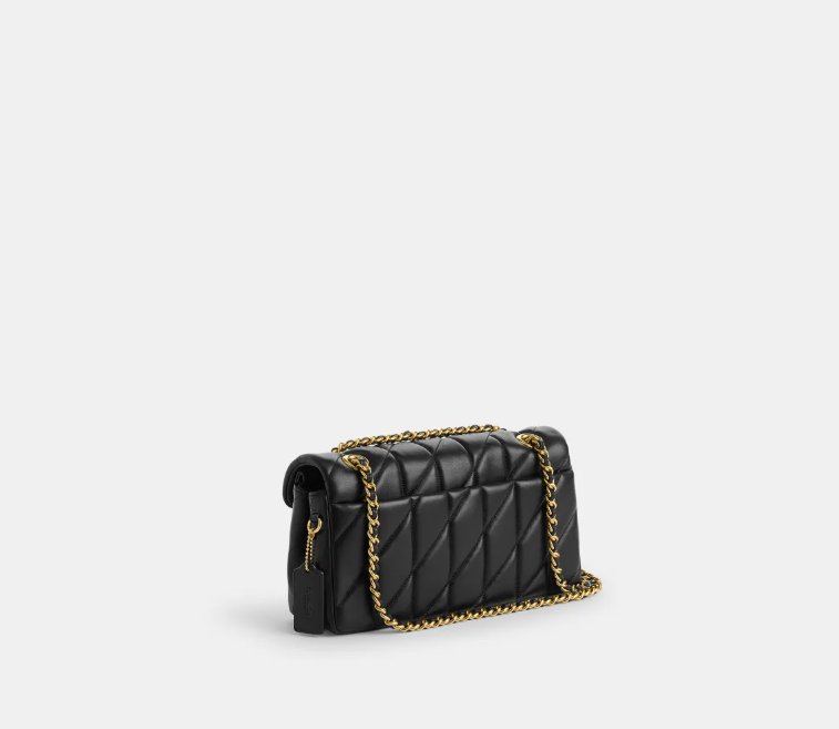 Coach Tabby 26 Matelassê  Black Ferragens Douradas