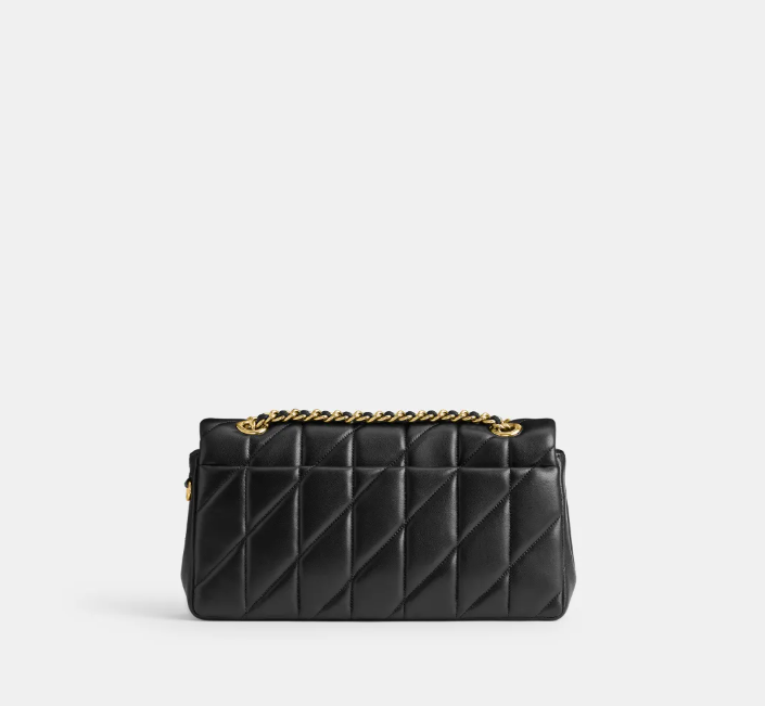 Coach Tabby 26 Matelassê  Black Ferragens Douradas