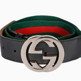 Cinto Gucci Web com fivela Interlocking