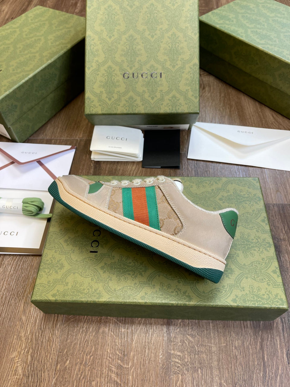 Gucci Screener GG Canvas Distressed
