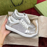 Gucci Screener GG Metallic Leather