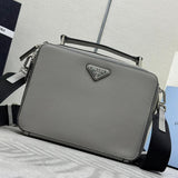 Prada Brique Shoulder Bag Grey