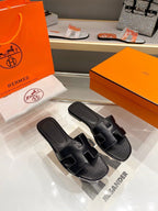 Hermes Oran Sandal Black