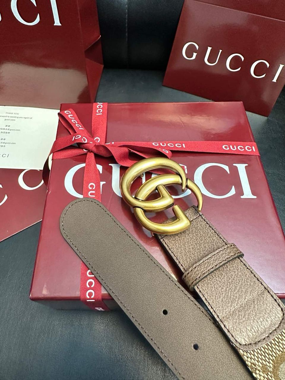 Cinto Gucci GG Golden