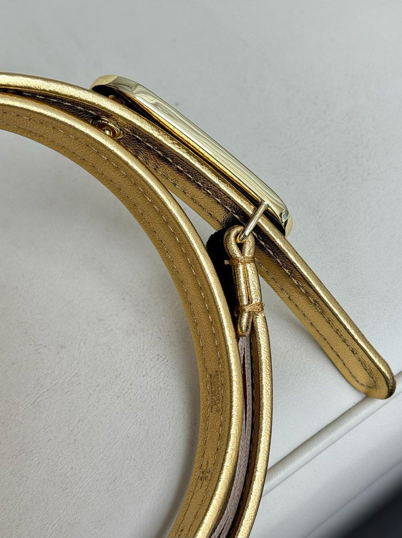 Cinto Chanel Black and Gold
