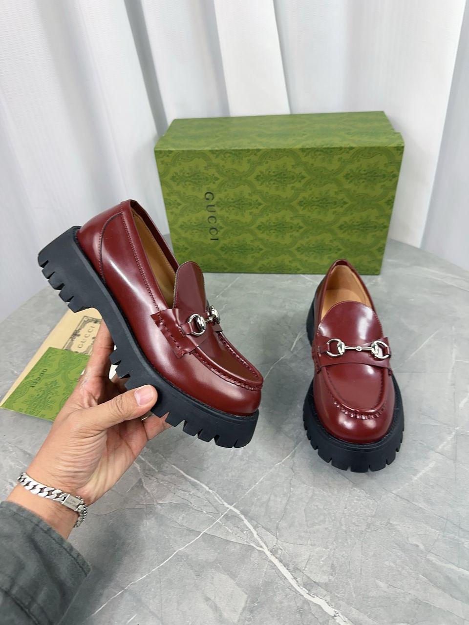 Mocassim Gucci Wine