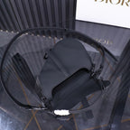 Bolsa Saddle Oblique Embroidery Black