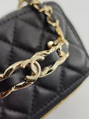 Bolsa Chanel Black Gold