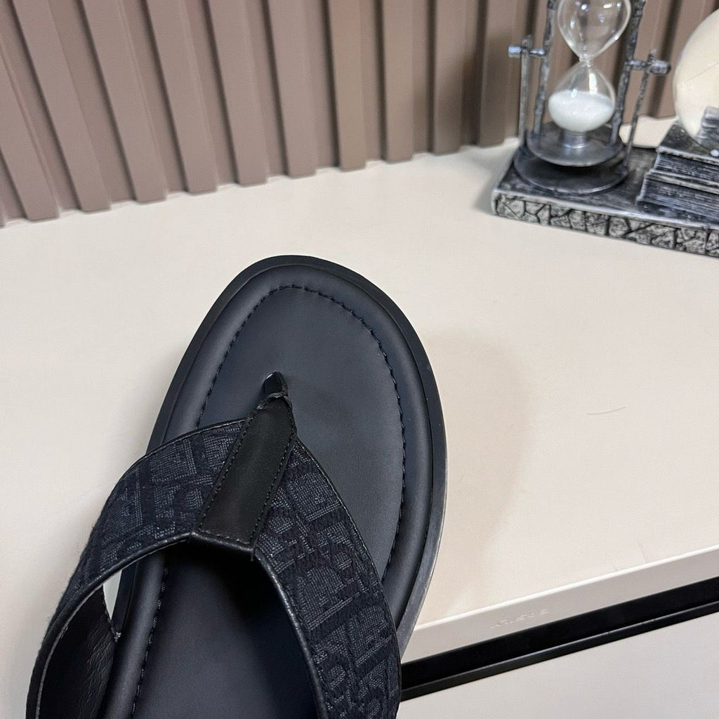 Sandália Jacquard Dior Oblique Black