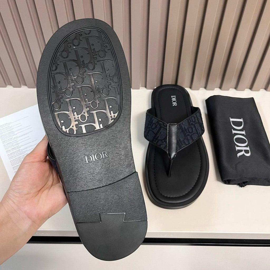 Sandália Jacquard Dior Oblique Black