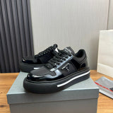 Prada Downtown Leather Sneakers Black