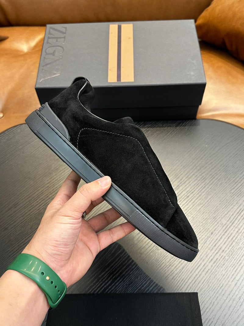 Tênis Zegna Triple Stitch All Black