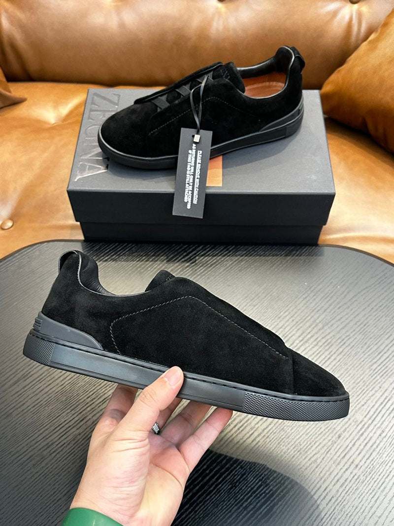 Tênis Zegna Triple Stitch All Black