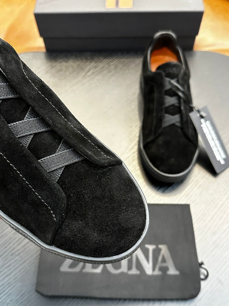 Tênis Zegna Triple Stitch All Black