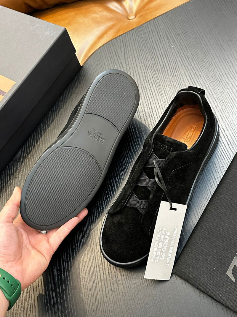 Tênis Zegna Triple Stitch All Black