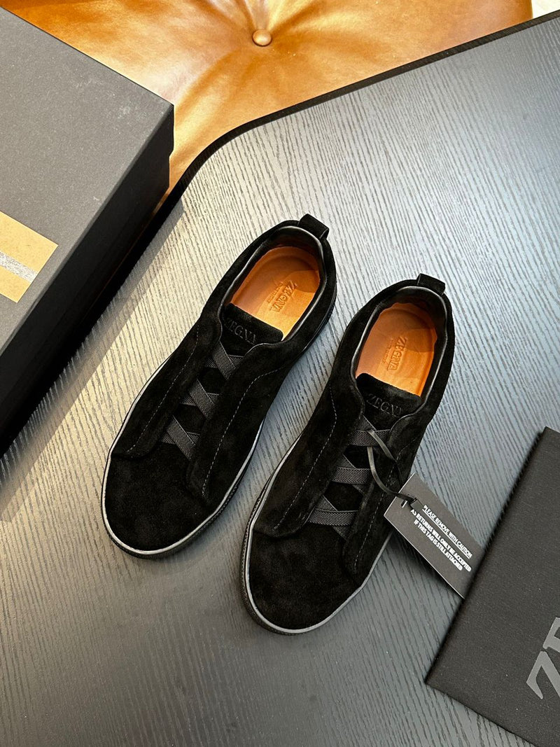 Tênis Zegna Triple Stitch All Black