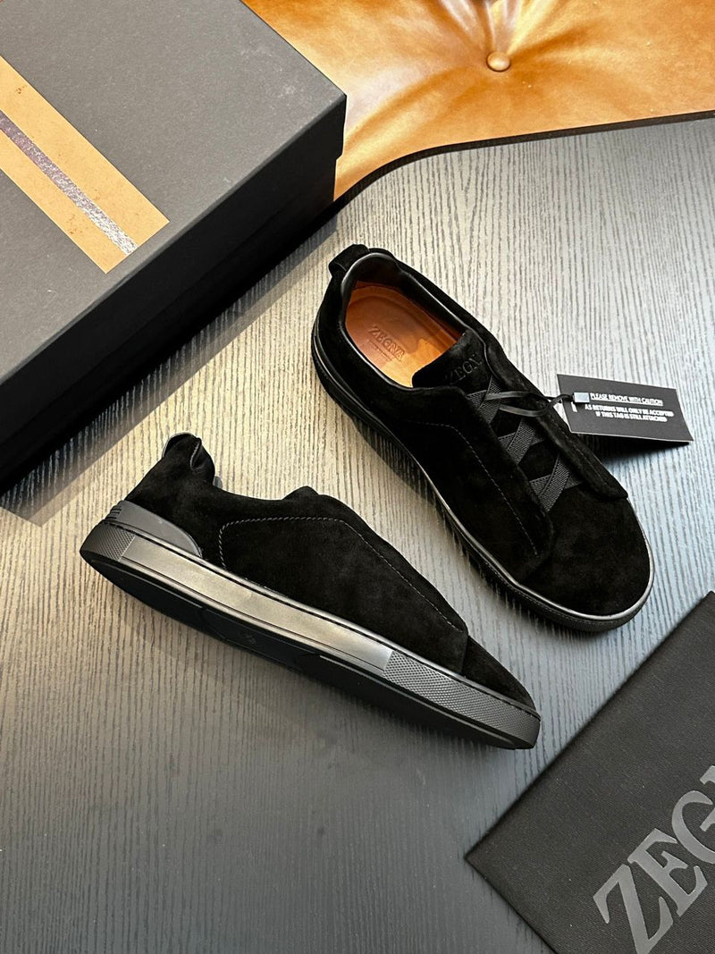 Tênis Zegna Triple Stitch All Black