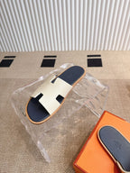 Hermes Izmir Sandal Blanc de Paris.