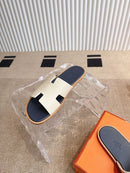 Hermes Izmir Sandal Blanc de Paris