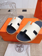 Hermes Izmir Sandal Blanc de Paris.