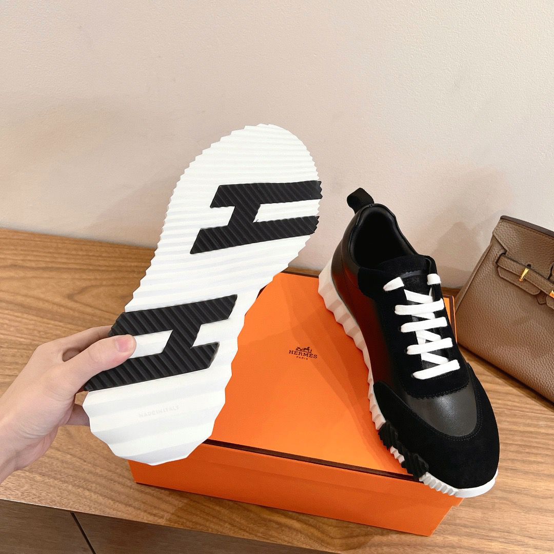 Hermes Air Mesh Suede Black